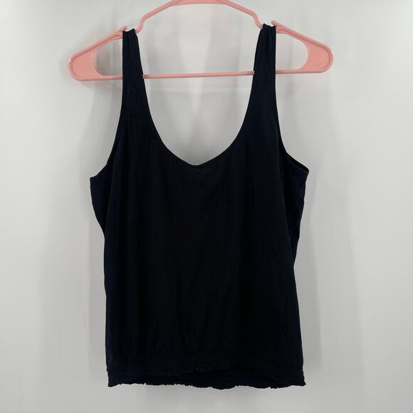 BOBI LOS ANGELES Tank Top SZ Medium Black Revolve NWT Cinch Waist Basic Capsule - Picture 2 of 11